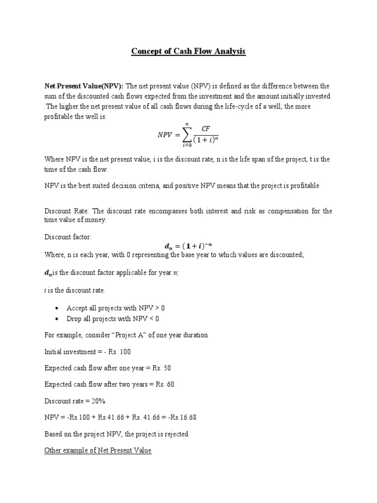 Cash Flow Analysis and Investment Metrics | PDF | Net Present Value ...