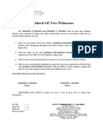 Affidavit of Two Witnesses