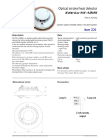 Optical smoke/heat detector connection adapter