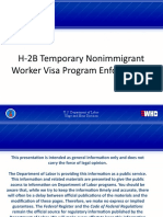 H-2B Temporary Nonimmigrant Worker Visa Program Enforcement: U.S. Department of Labor Wage and Hour Division