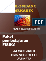 Kelas XI Gelombang , GEL Mekanik EDI M