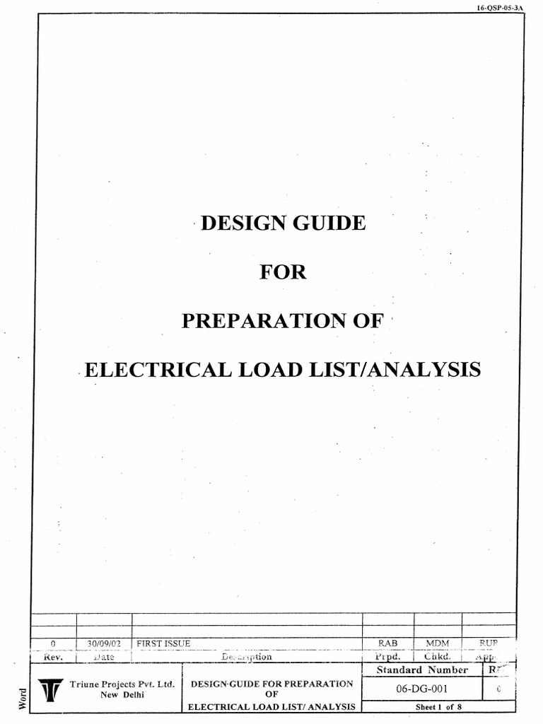 Design Guide For Electrical | PDF
