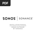 Sonos Outdoor by Sonance Installation Manual