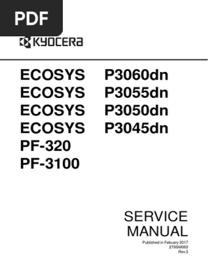 P3060dn P3055dn P3050dn P3045dn Service Manual | PDF | Computer.