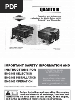 Briggs and stratton 9l902 manual