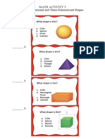 Math Activity 5 Two-Dimensional and Three-Dimensional Shapes