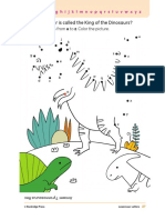 Which Dinosaur Is Called The King of The Dinosaurs?: Connect The Dots From A To Z. Color The Picture
