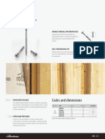 Codes and Dimensions: Wood/wood Spacer Screw