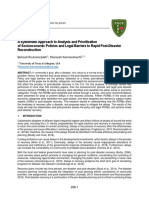 A Systematic Approach To Analysis and Prioritization of Socioeconomic Policies and Legal Barriers To Rapid Post-Disaster Reconstruction