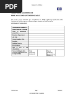 Aibel Risk Assessment Risk Analysis Questionnaire