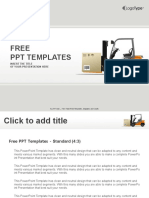 Forklift in A Warehouse PowerPoint Templates Standard