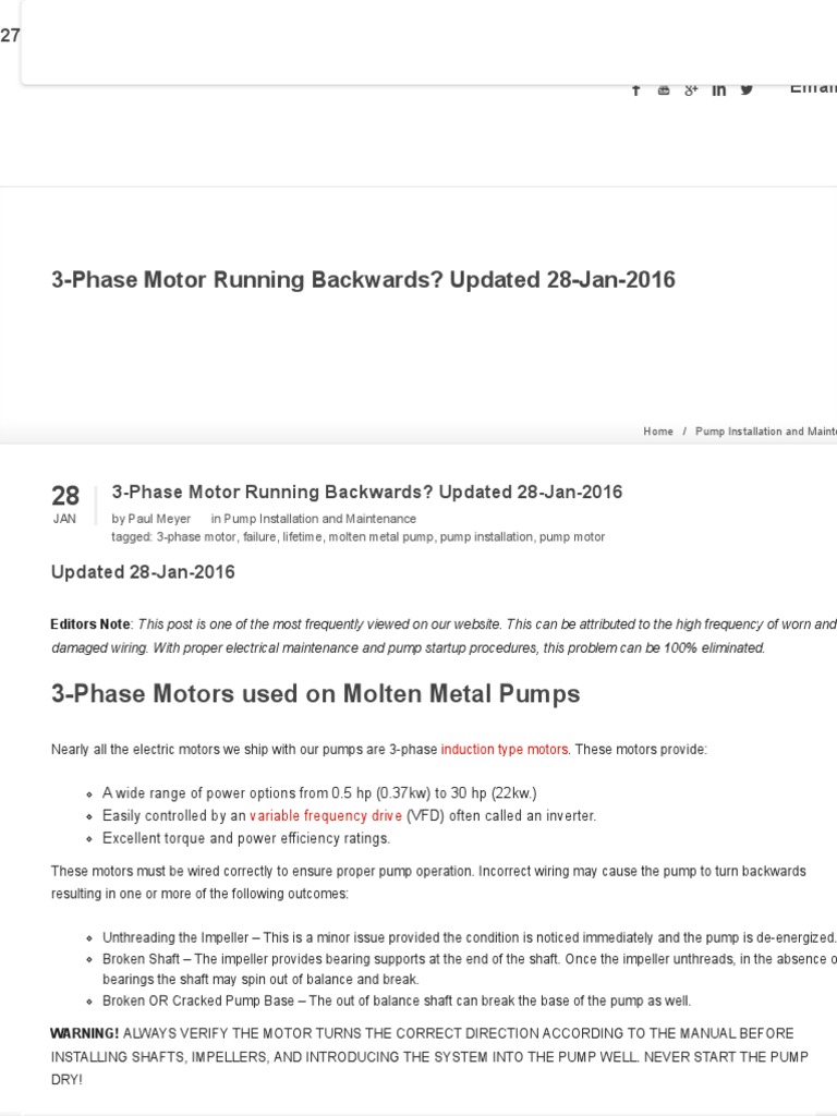 3Phase Motor Running Backwards PDF