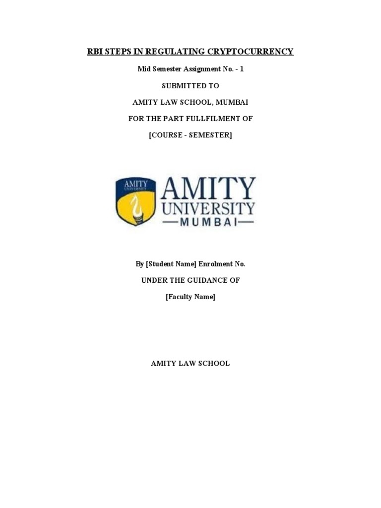 Law Students on RBI Crypto Regulation | PDF | Cryptocurrency | Reserve Bank  Of India