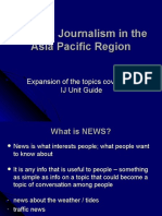 Topic 5: Journalism in The Asia Pacific Region