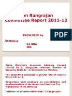 A Brief On Rangrajan Committee Report 2011-12: Presented by Nithin.K S4 Mba JBS