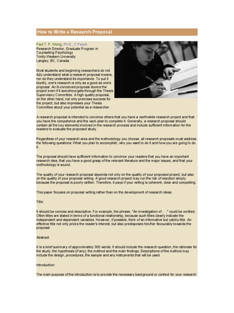 How To Write A Research Proposal | PDF | Qualitative Research | Hypothesis