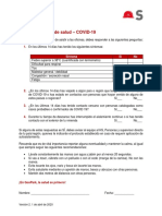 Auto Cuestionario de Salud - COVID19 V2