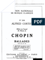 Chopin Alfred Cortot Edition de Travail 4 Ballades