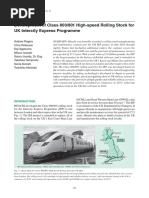 Development of Class 800/801 High-Speed Rolling Stock For UK Intercity Express Programme