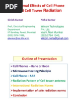 Thermal Effects of Cell Phone and Cell Tower Radiation