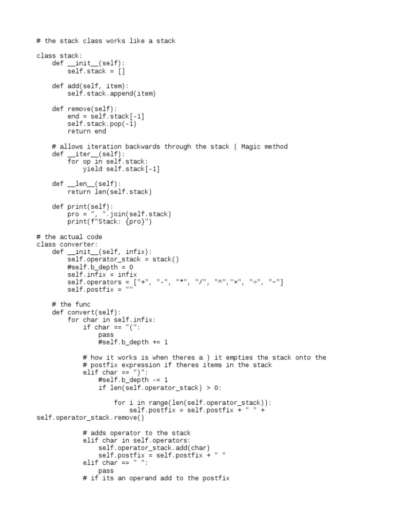 Infix To Postfix Programmed in Python | PDF