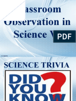 Classroom Observation in Science VI