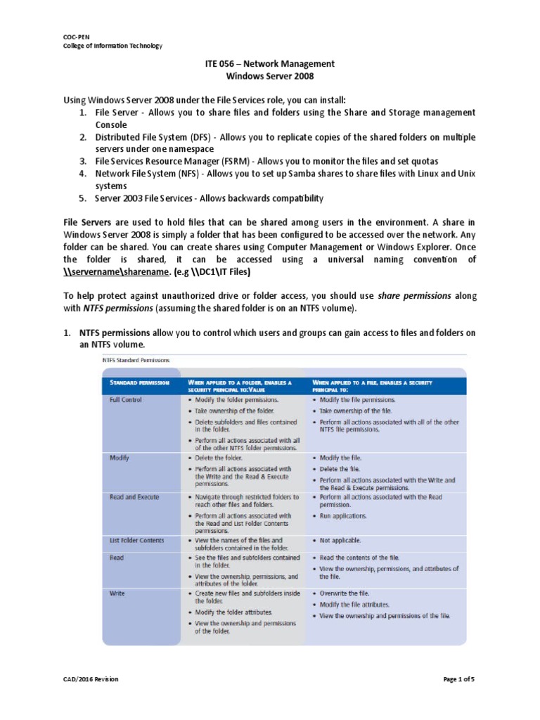 Windows Server 2008 File Services Guide | PDF | Computer File | Active ...