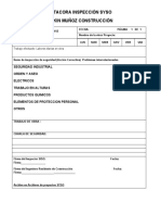 Informe diario HSE obra construcción