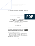 Un Algoritmo Estocástico para Resolver Laberintos: I O C - R P L - V M A. G - A S G. - C - S E A. R - G R A. M - G