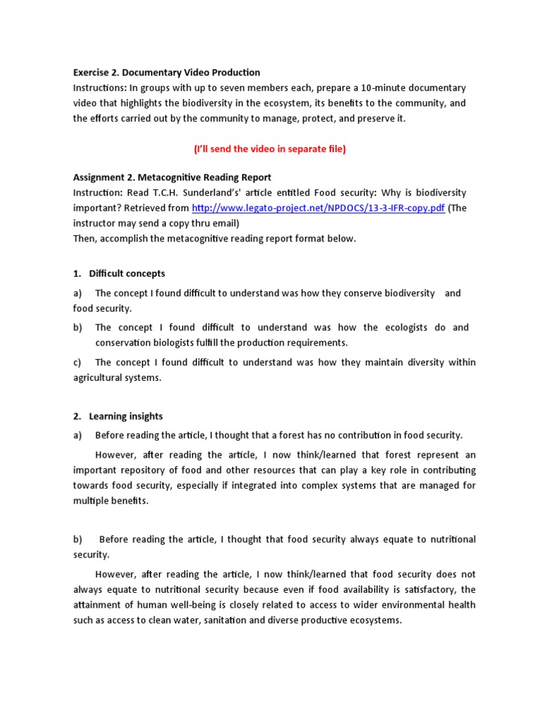 Lesson 8 Biodiversity Conservation Biology