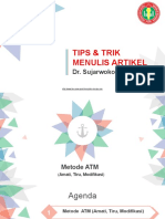 01. TIPS & TRIK MENULIS ARTIKEL