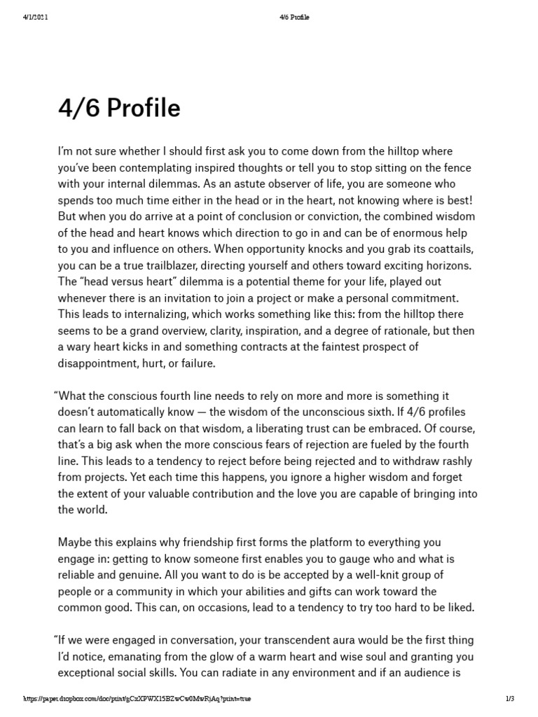 Human Design 4 6 Profile Download Free PDF Love Human Nature