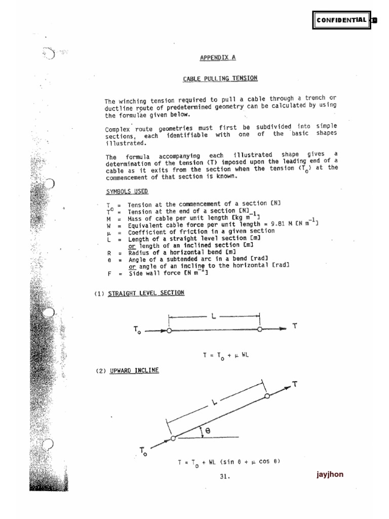 Cable Pulling Formulas PDF