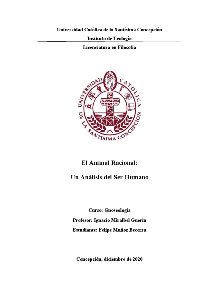 EL Animal Racional: Un Análisis Del Ser Humano | PDF | Comprensión ...