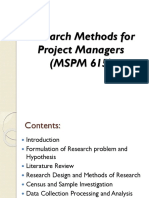 Research Method For Project Managers