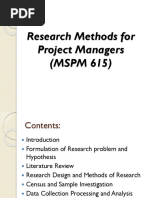 Research Method For Project Managers