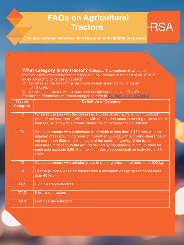 FAQs On Agricultural Tractors PDF Driver's License Tractor