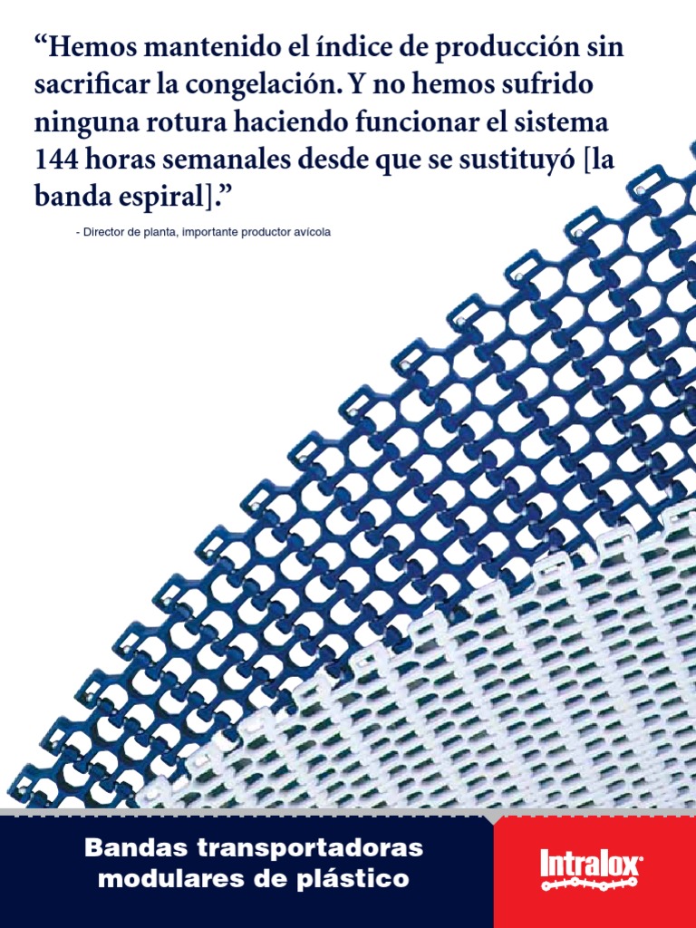 Intralox Vs (1) Spiral Brochure Spanish PDF El plastico Soldadura