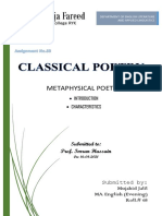 Characteristics of Metaphysical Poetry by Mujahid Jalil 03052965256