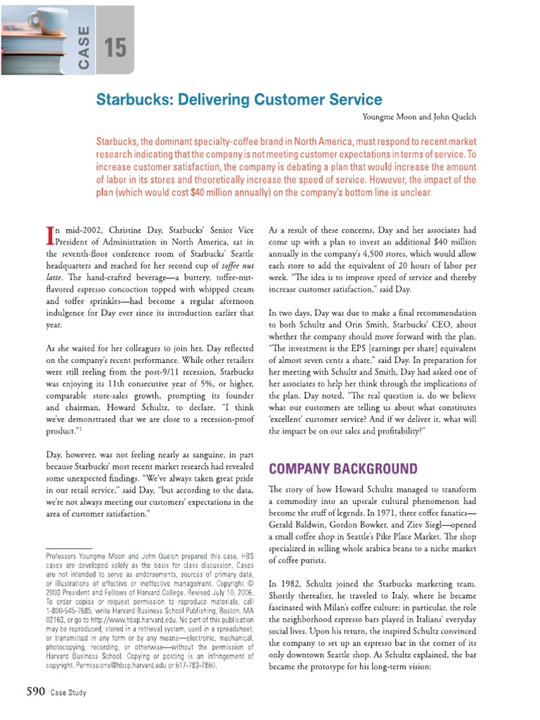 six sigma case study starbucks pdf