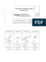 Procedimiento fabricación montaje soportes tuberías acero