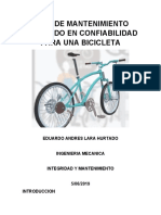 Plan de Mantenimiento Centrado en Confiabilidad para Una Bicicleta