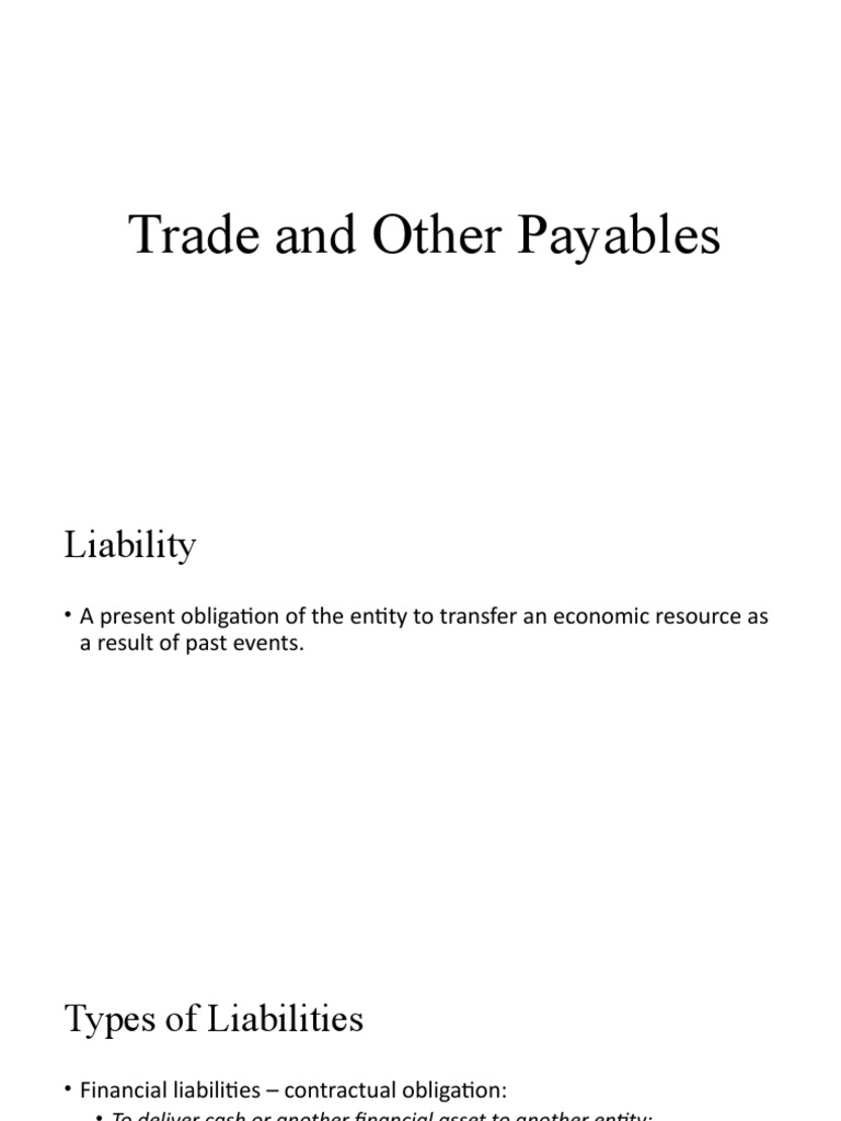 Trade Payables and Other Current Liabilities | PDF | Accounts Payable ...