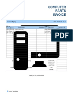 Computer parts invoice template from Company Name