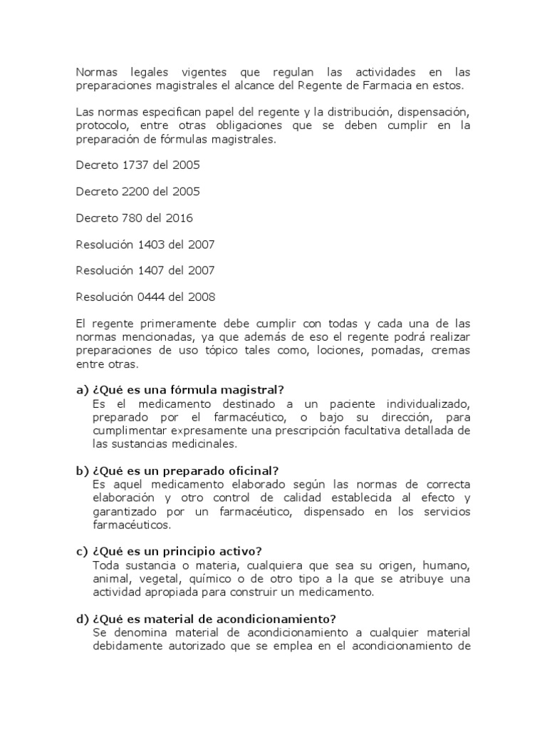 Normas Legales Vigentes Que Regulan Las