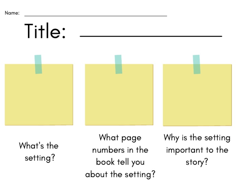 Sticky Note Setting | PDF | Games & Activities | Language Arts & Discipline