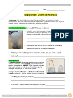 Student Exploration: Chemical Changes