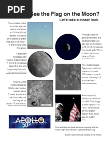 Flag On Moon Handout NASA