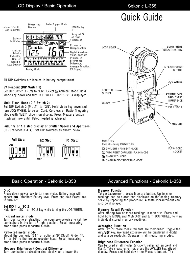 schön Mangel Verdunstung sekonic light meter l 358 manual Pfand Pastell