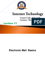 Lecture 11 Electronic Mail Overview 